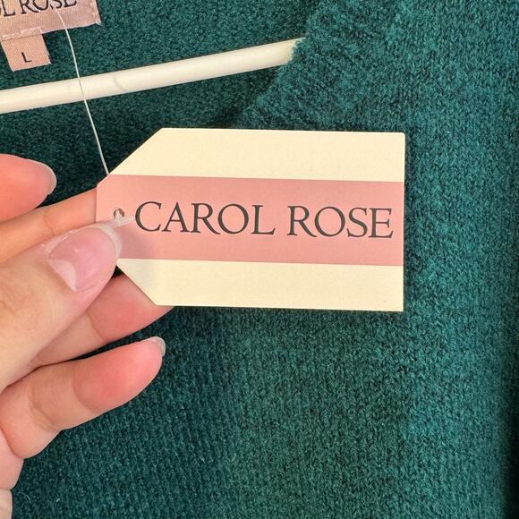 Carol Rose Green Crew Neck Sweater Size Large - Picture 7 of 9
